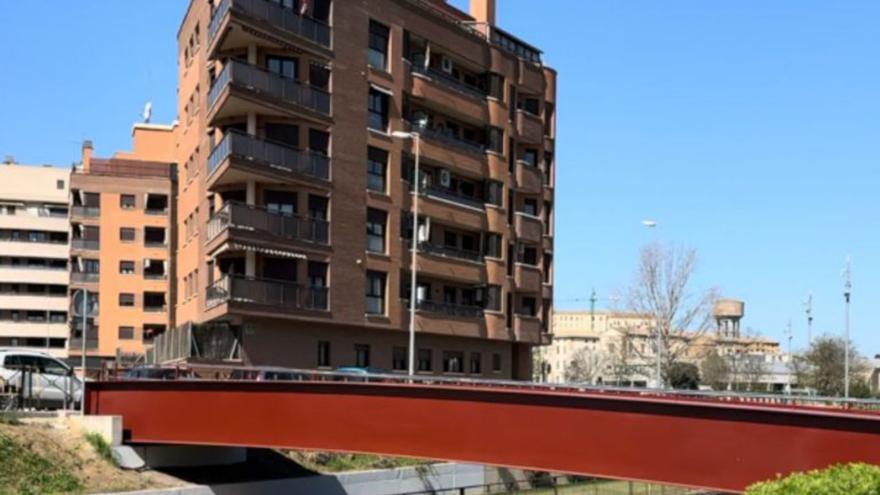La nueva pasarela ya está abierta al público. | AYUNTAMIENTO DE HUESCA