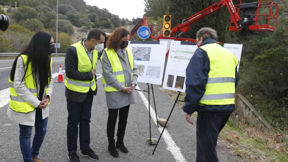 Retenciones en el primer día de obras en el túnel de Son Vic