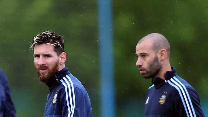 Messi y Mascherano, con la selección argentina.