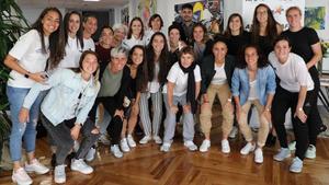 Foto de familia de las futbolistas de la liga Iberdrola, el 1 de octubre del 2019.