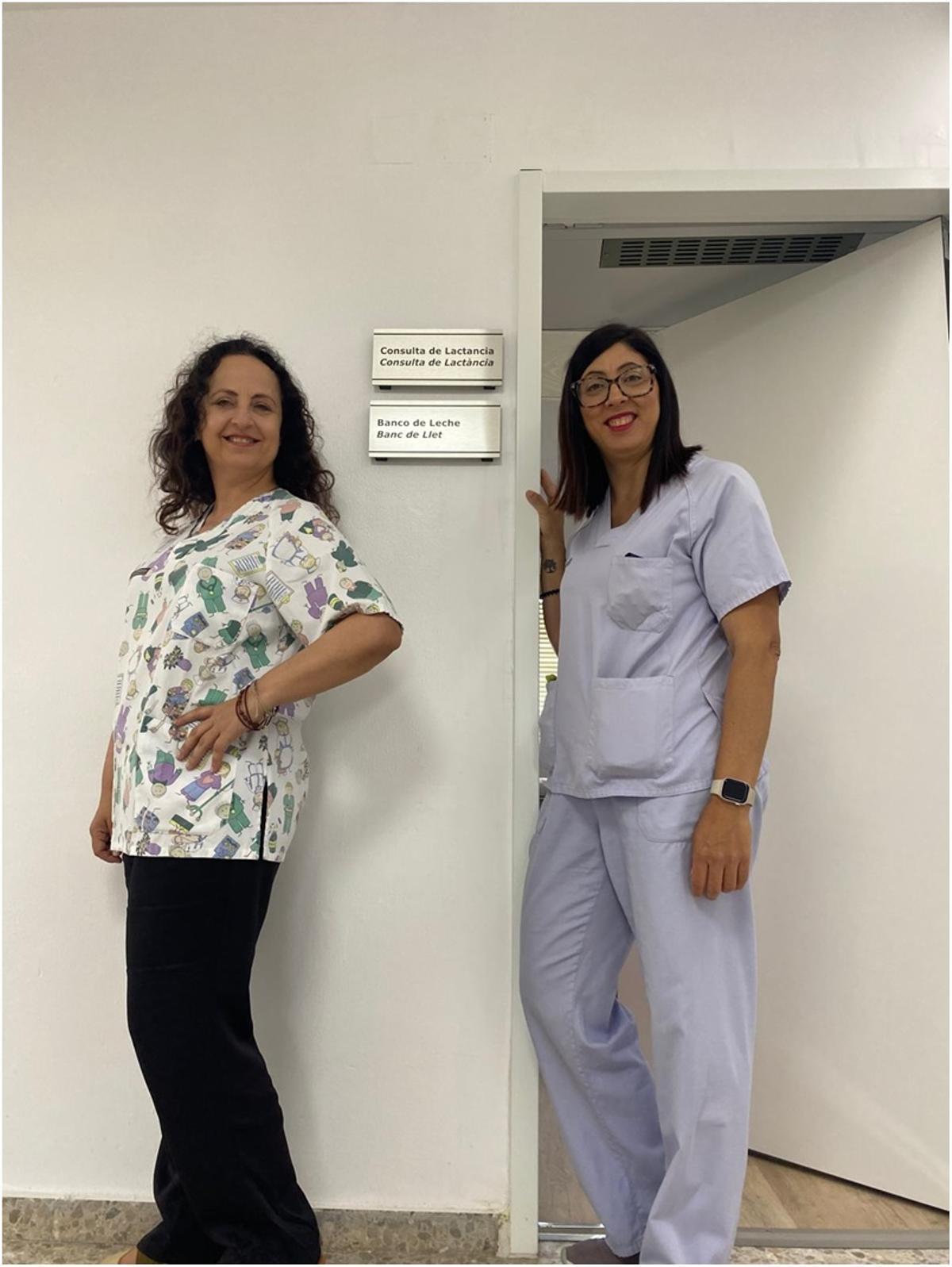 Las responsables de la consulta de lactancia del Hospital General de Elche