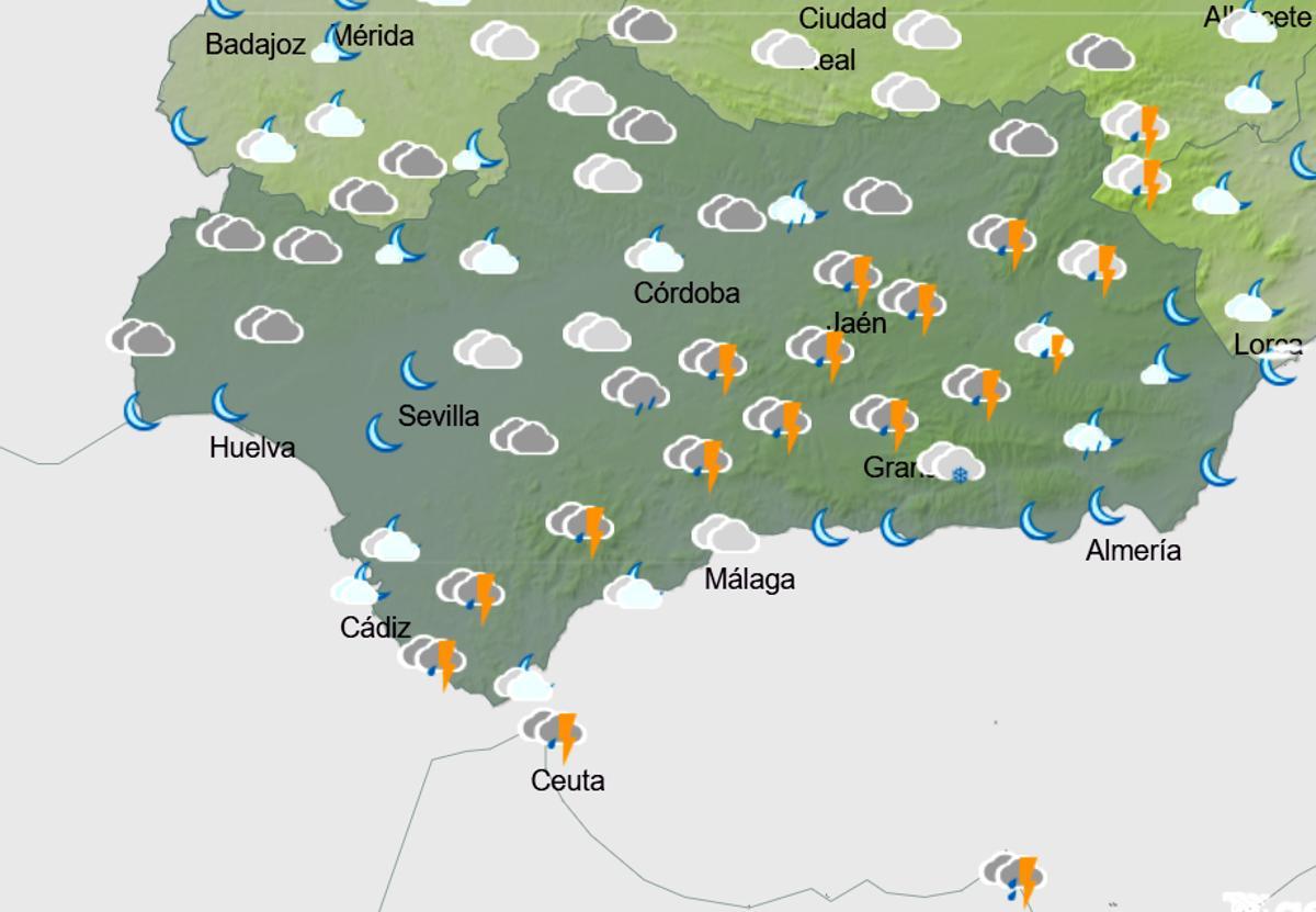 Andalucía, bajo el azote de Oriana antes de la llegada del frío ártico