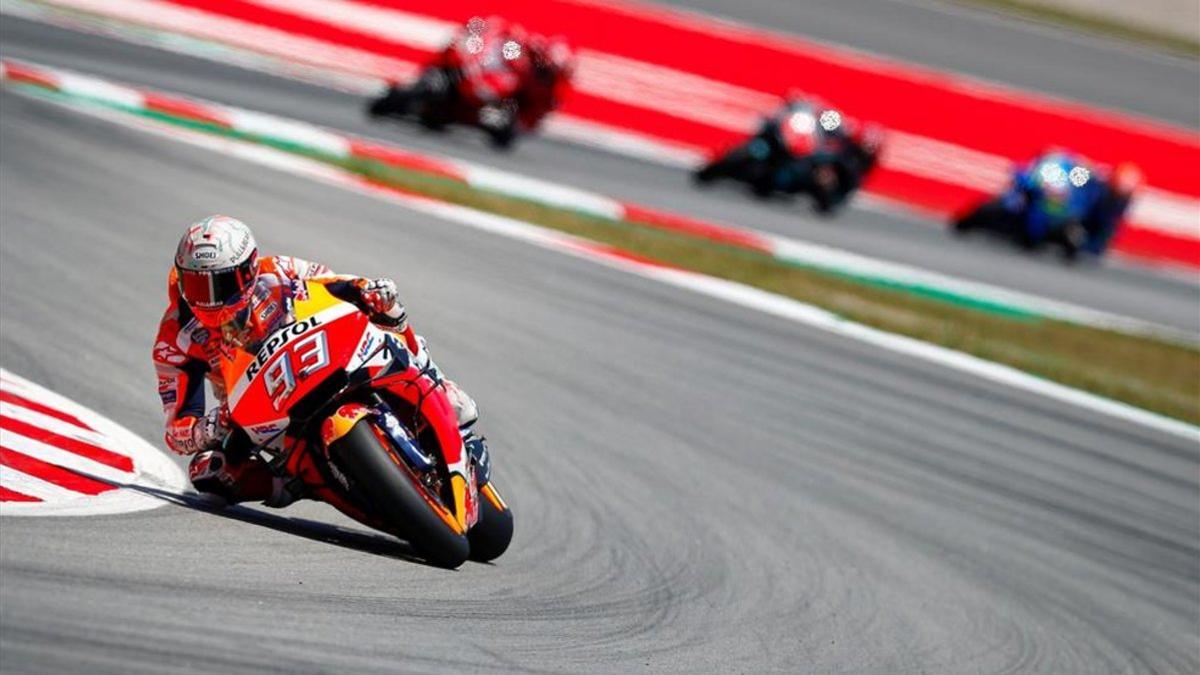 Marc Márquez en el circuito de Montmeló