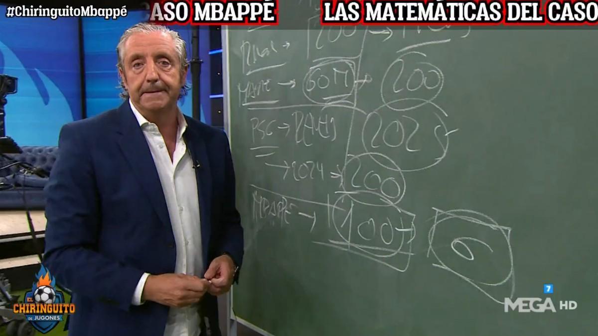 La pizarra de Pedrerol sobre el culebrón Mbappé