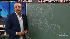 La pizarra de Pedrerol sobre el culebrón Mbappé