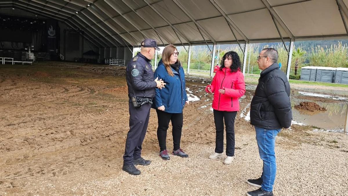 Visita de la alcaldesa, Lara Romero, al recinto.