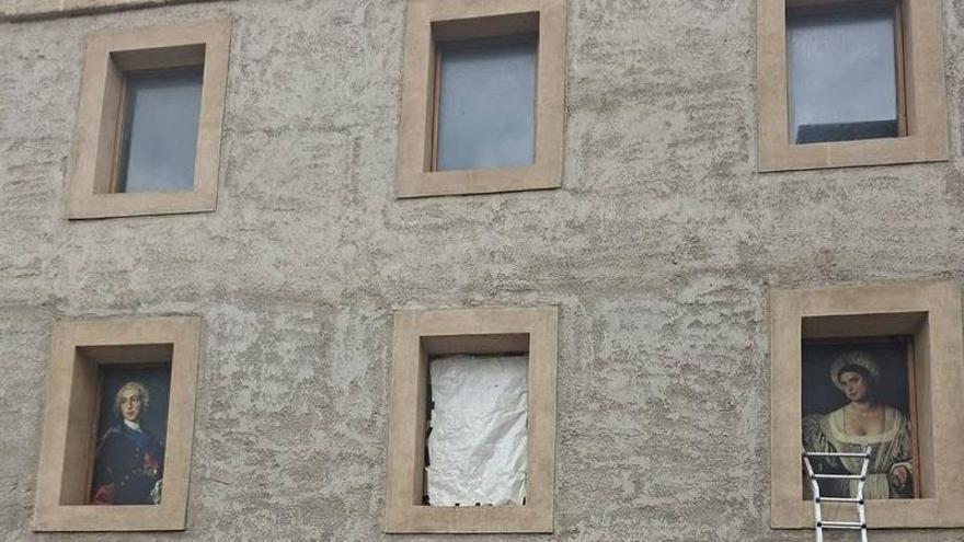 Un primer adelanto a la exposición del Prado en las ventanas de Tabacalera, en Gijón