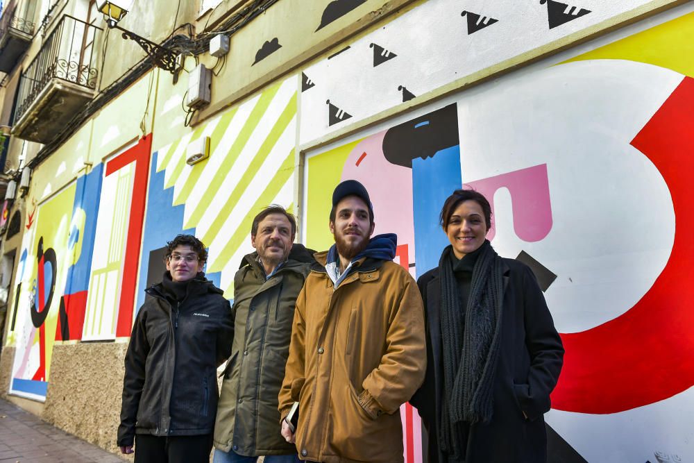 Mural de Berni Puig al carrer Vilanova de Manresa