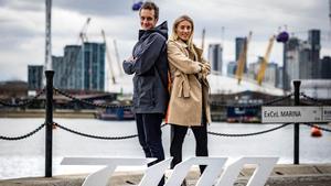 Alistair Brownlee y Lucy Charles-Barclay, en la presentación del acto