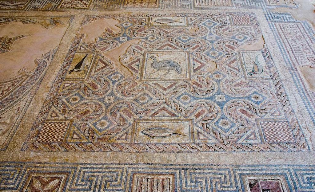 Suelo de mosaico, en Kourion