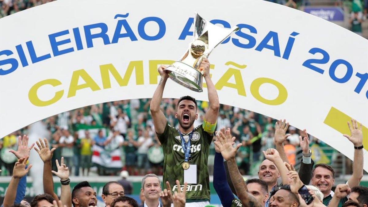 Celebración del décimo título del Palmeiras en el Brasileirao