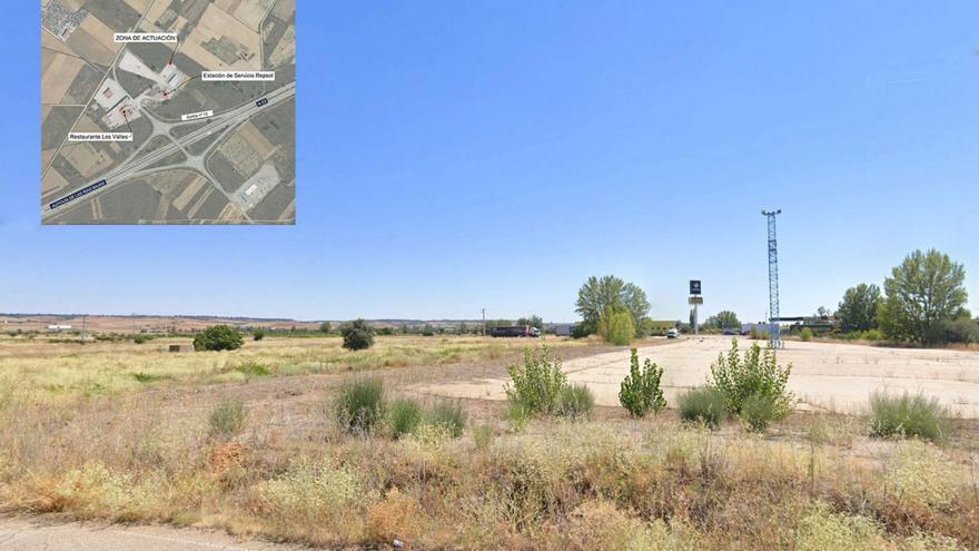 Terrenos en los que se ubicará la electrolinera de carga ultra rápida, en el término de Quintanilla de Urz.