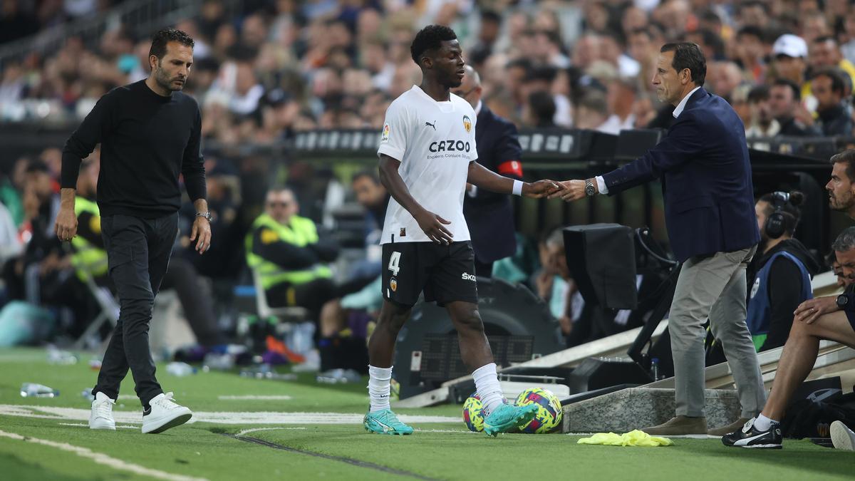 Valencia . partido de Liga Santander entre el valencia cf y el Real Valladolid