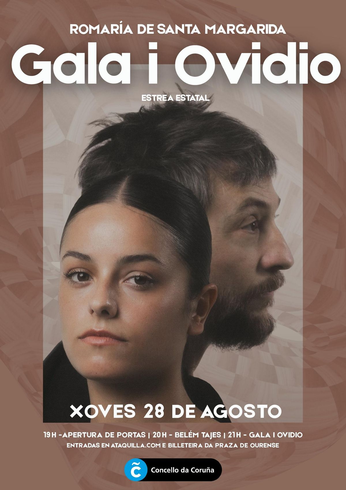 Cartel de Gala i Ovidio en la Romaría de Santa Margarida