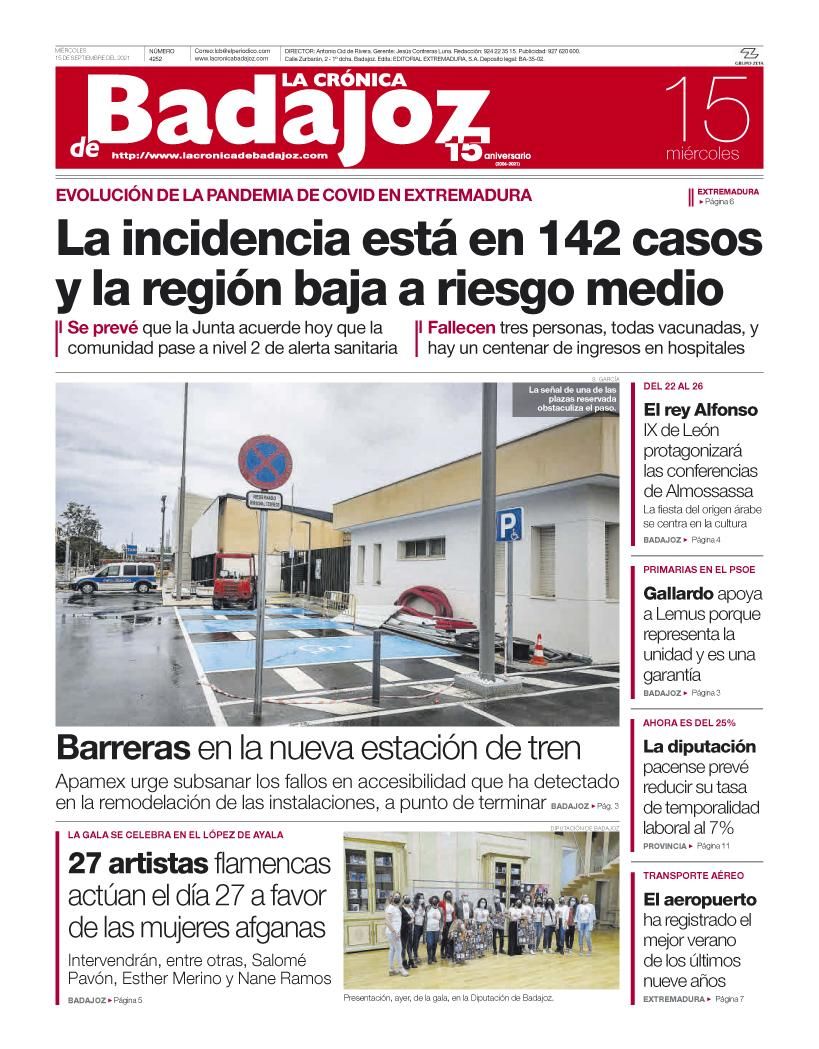 Consulta la portada correspondiente al día 15 de septiembre del 2021
