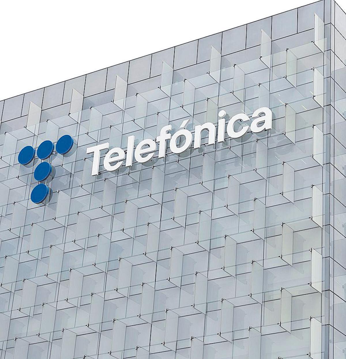 Vista de la sede de Telefónica en Madrid.