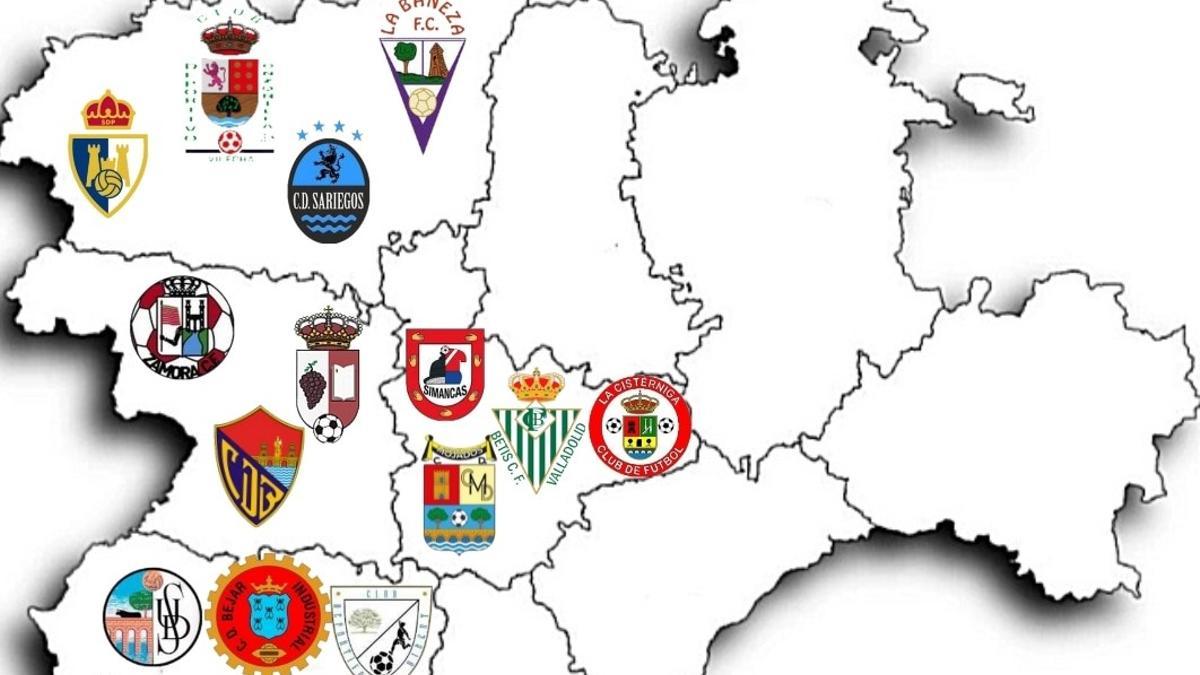 Mapa de equipos Regional de Aficionados