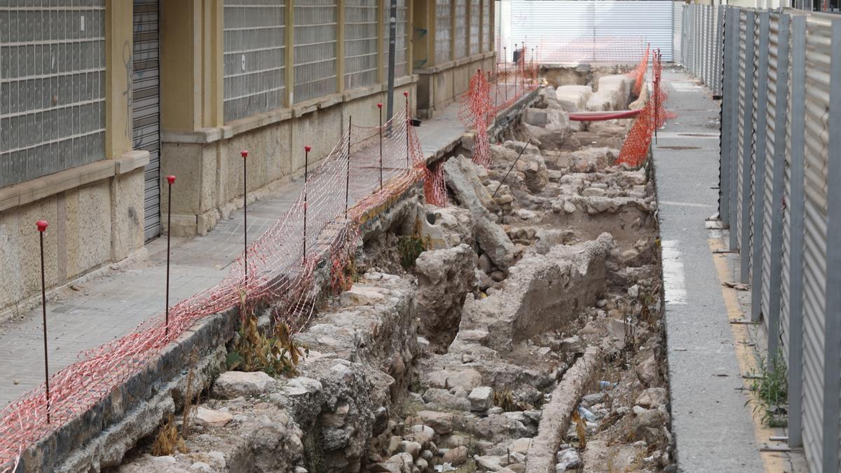 Las catas arqueológicas del mercado de Elche, tal y como se encuentran