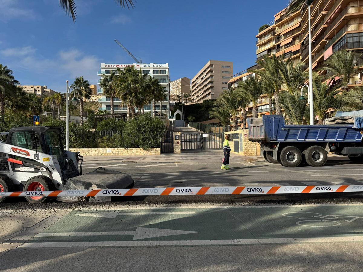 Las obras de la avenida San Bartolomé de Tirajana de Arenales de Sol ya se están realizando desde hace días