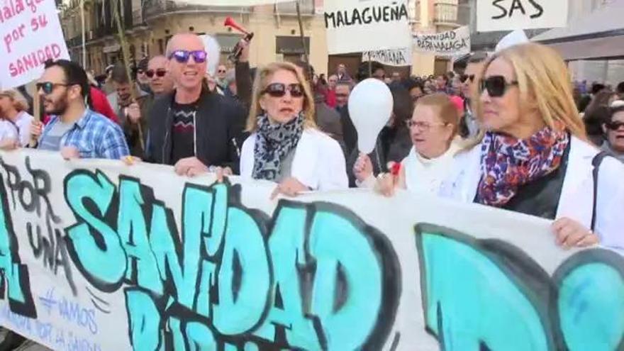 Manifestación por una sanidad pública digna en Málaga