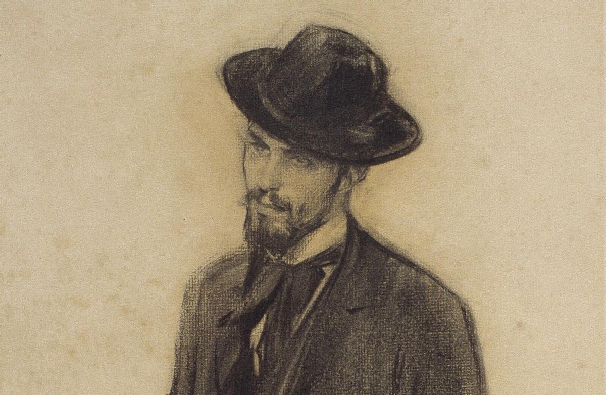 Joaquín Torres-García, dibujado por Ramon Casas.