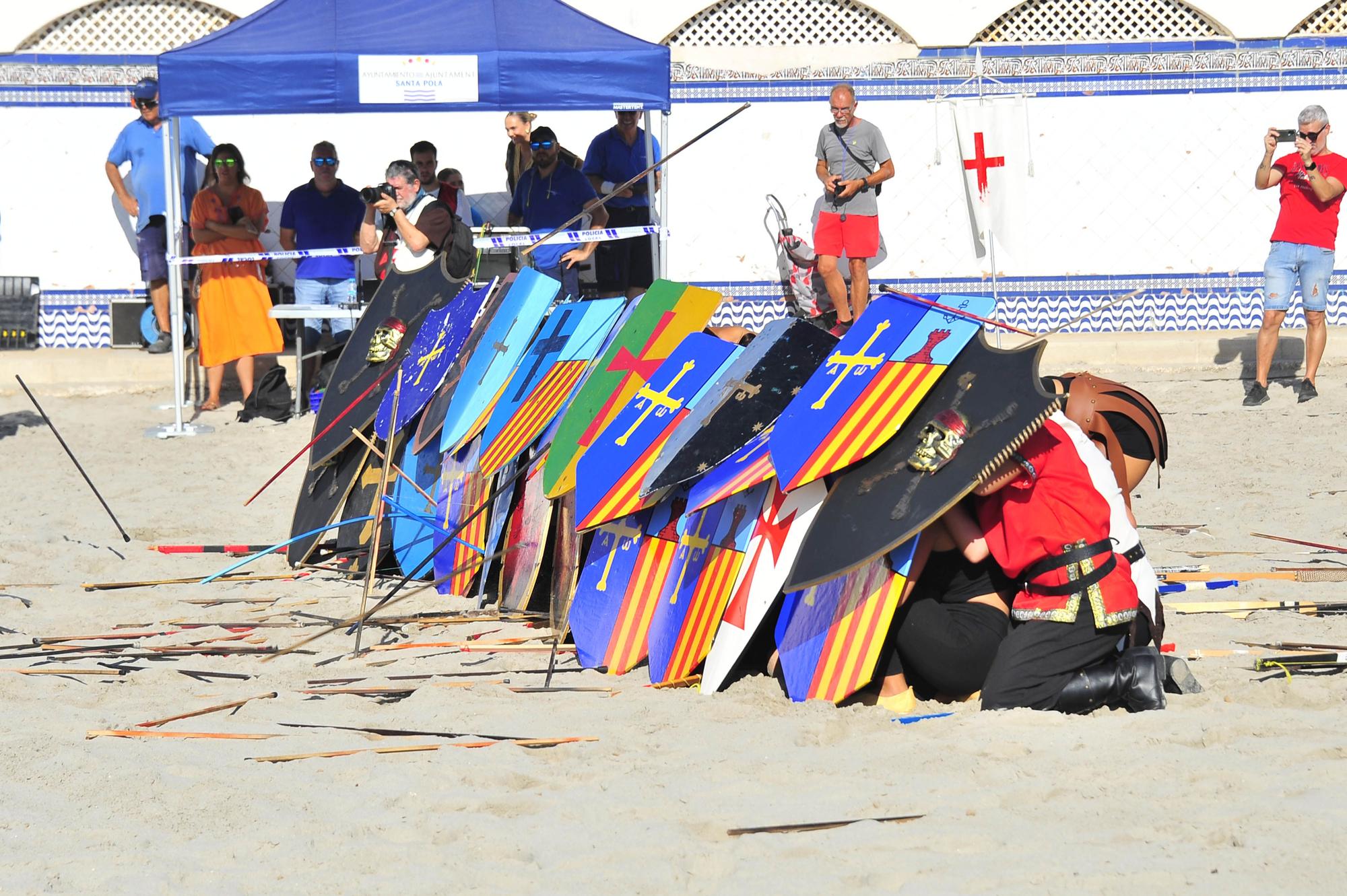 FIESTAS SANTA POLA. Asalto moro en la playa de Levante.