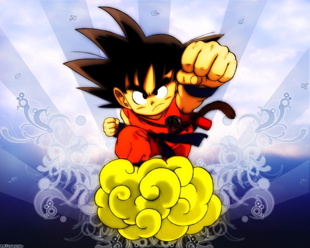 Personaje de dibujos animados de la serie 'Dragon Ball' o 'Bola de Drac', 'Son Goku'. 