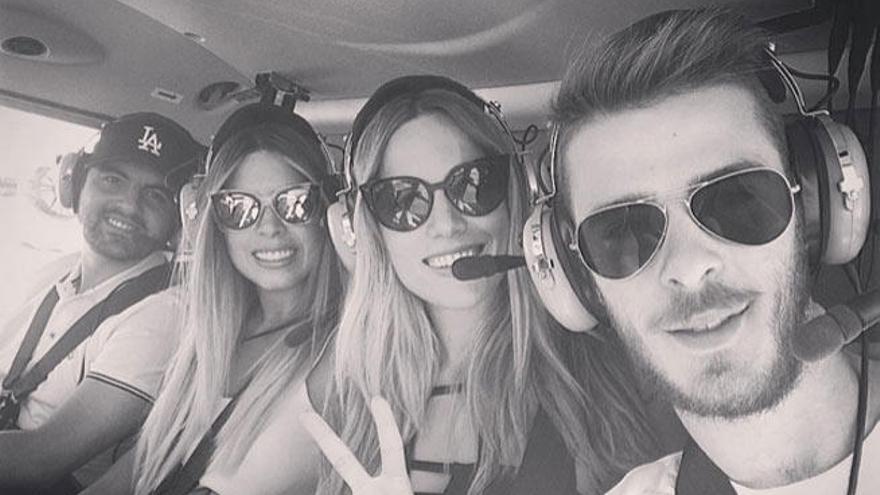 De Gea y Edurne durante sus vacaciones.