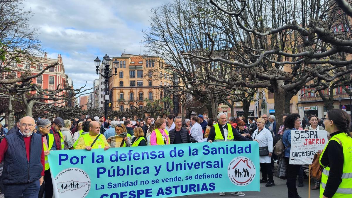 La protesta, en Gijón