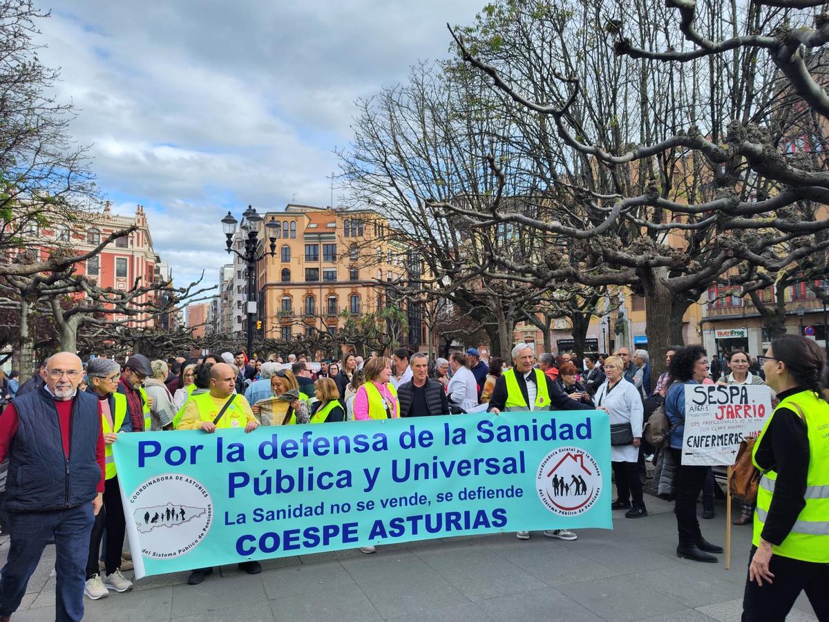 La protesta, en Gijón