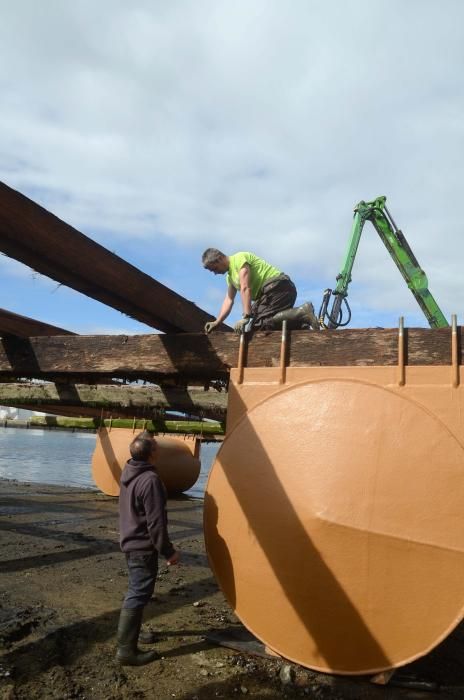 La construcción de bateas llega a Vilagarcía.