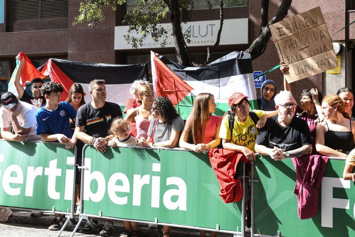Una Vuelta sota la protesta contra l’equip d’Israel Una Vuelta sota la protesta contra l’equip d’Israel