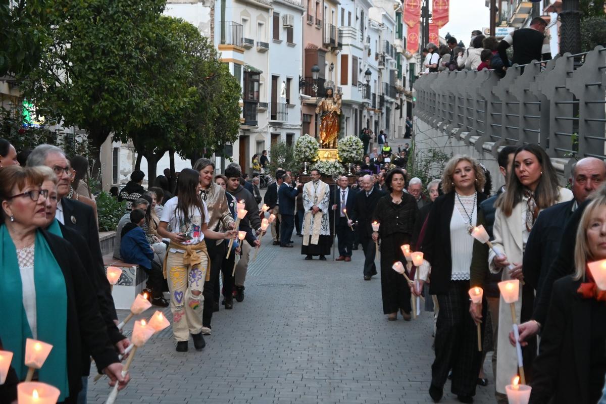 Procesión de san José por las calles de Baena.