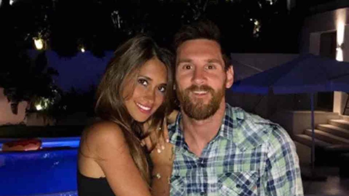 Antonela, junto a Leo Messi