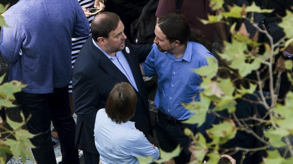 Oriol Junqueras y Pablo Iglesias