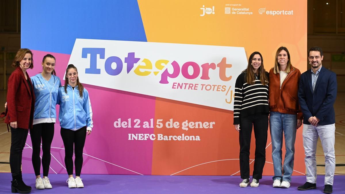 Presentació del Totesport, amb les quatre esportistes ambaixadores