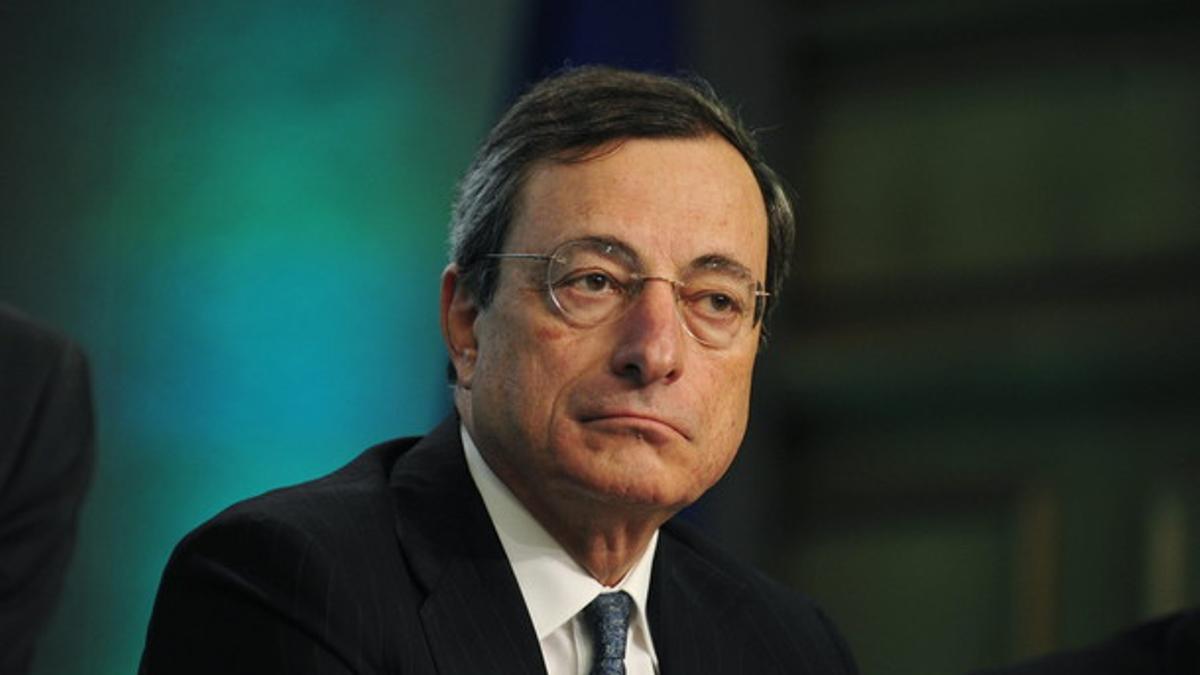 El presidente del Banco Central Europeo, Mario Draghi, este viernes en Dublín.