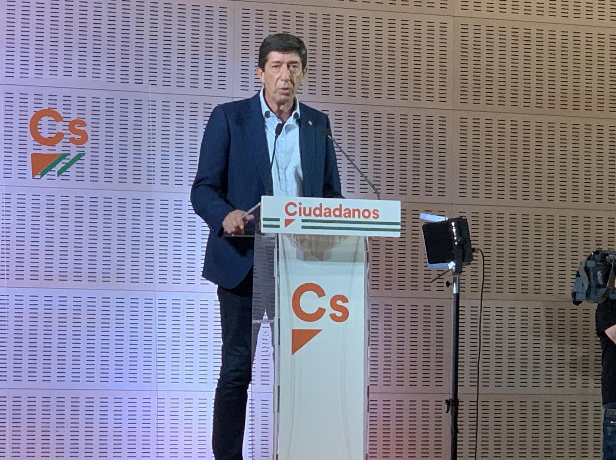 El líder de Ciudadanos en Andalucía, Juan Marín.