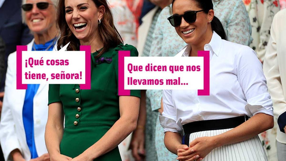 Meghan Markle y Kate Middleton en la final femenina de Wimbledon