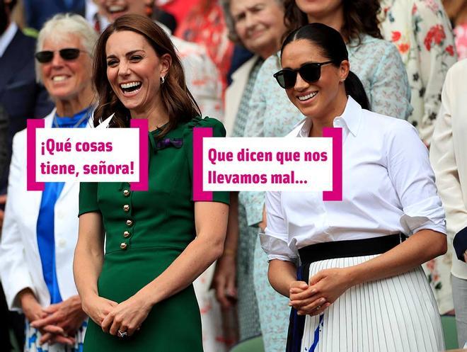 Meghan Markle y Kate Middleton en la final femenina de Wimbledon