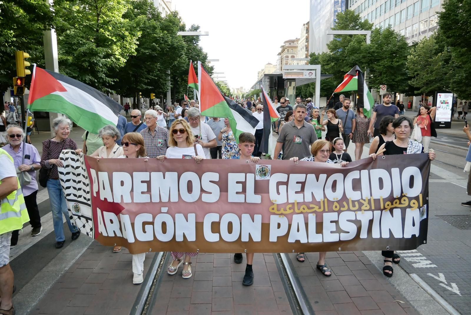 En imágenes | Manifestación en apoyo a Palestina en Zaragoza