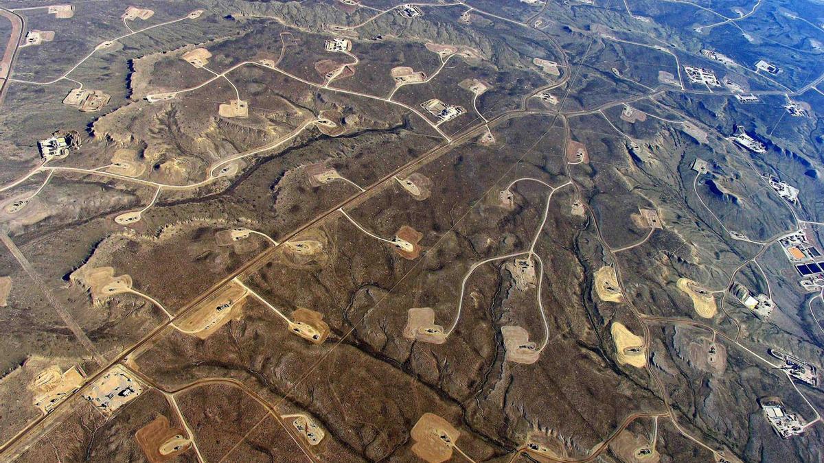 Campo de instalaciones de 'fracking' en EEUU