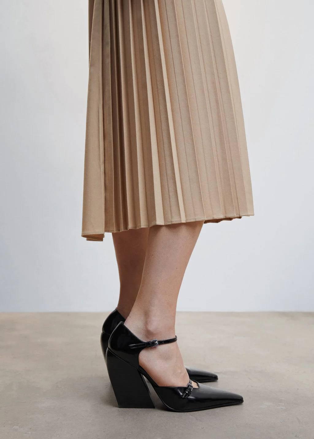 Zapato piel tacón bloque