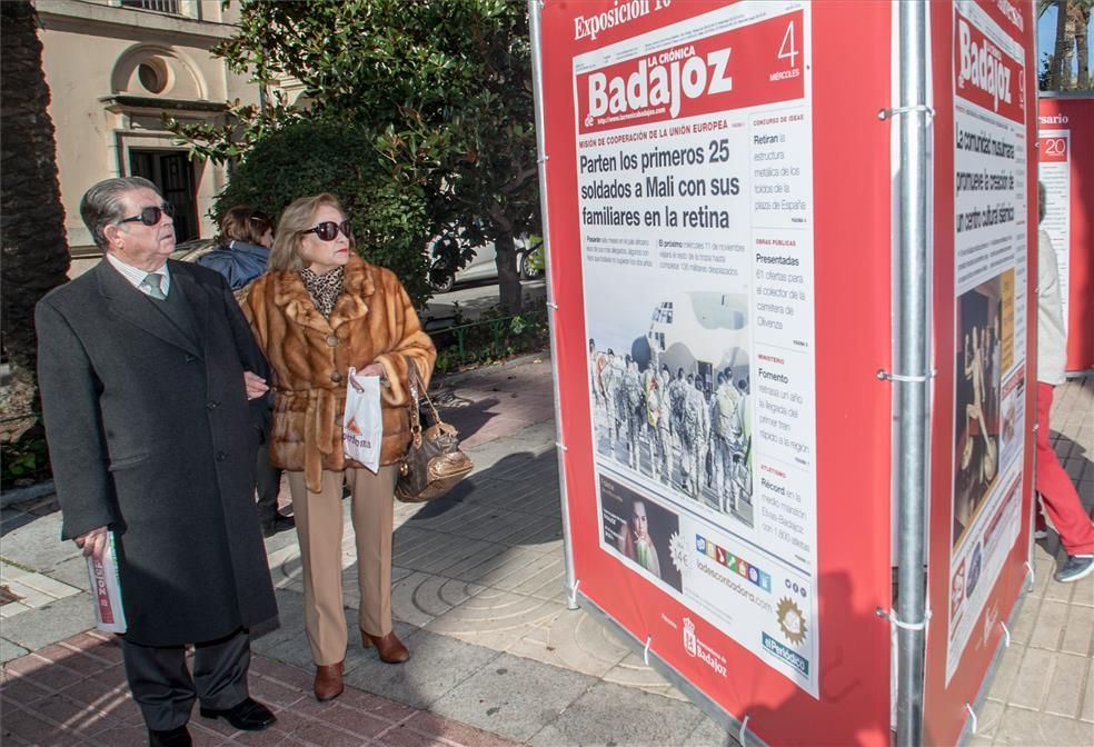 Exposición de portada del X aniversario de La Crónica de Badajoz