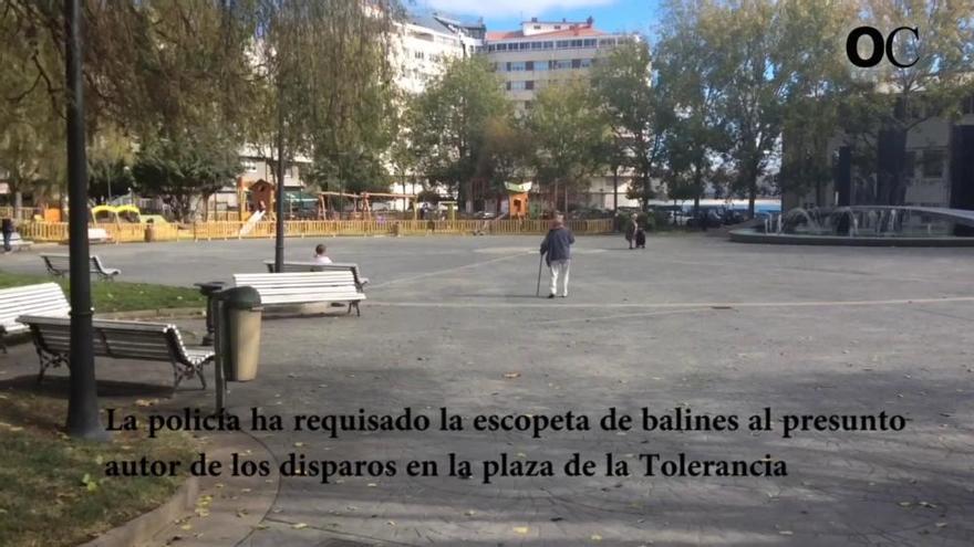 La Policía requisa la escopeta al presunto autor de los balinazos de la plaza de la Tolerancia