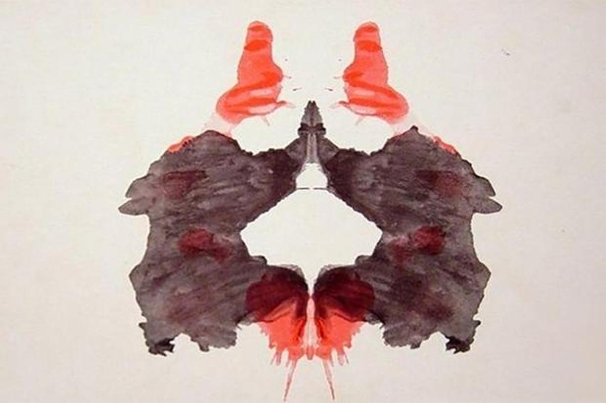 Una de las imágenes del test de Rorschach.