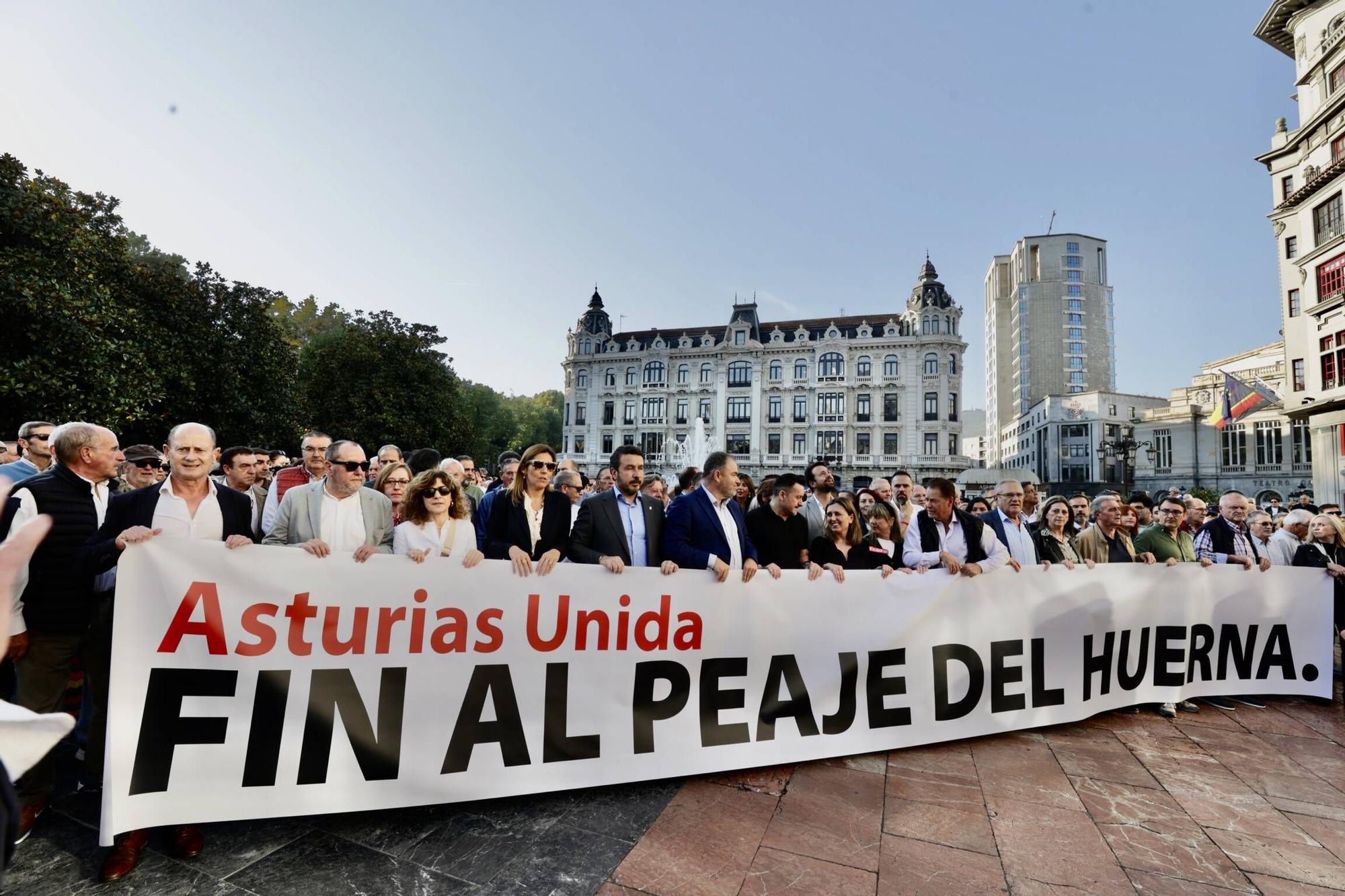 EN IMÁGENES: así fue la gran movilización contra el peaje del Huerna en Asturias