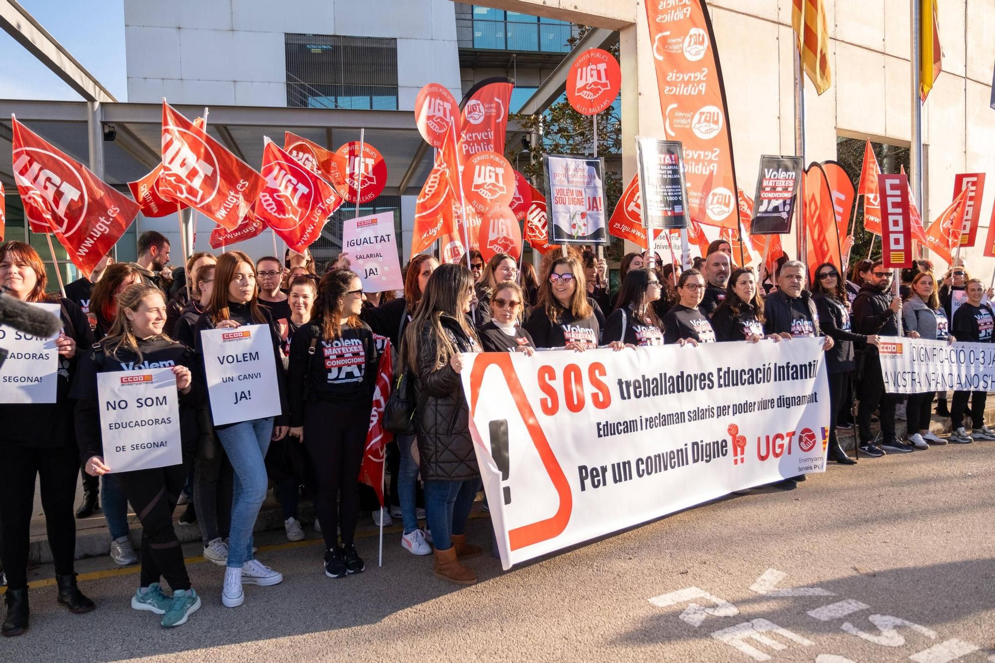 Trabajadoras de escuelas infantiles externalizadas de Palma denuncian "desigualdad laboral"