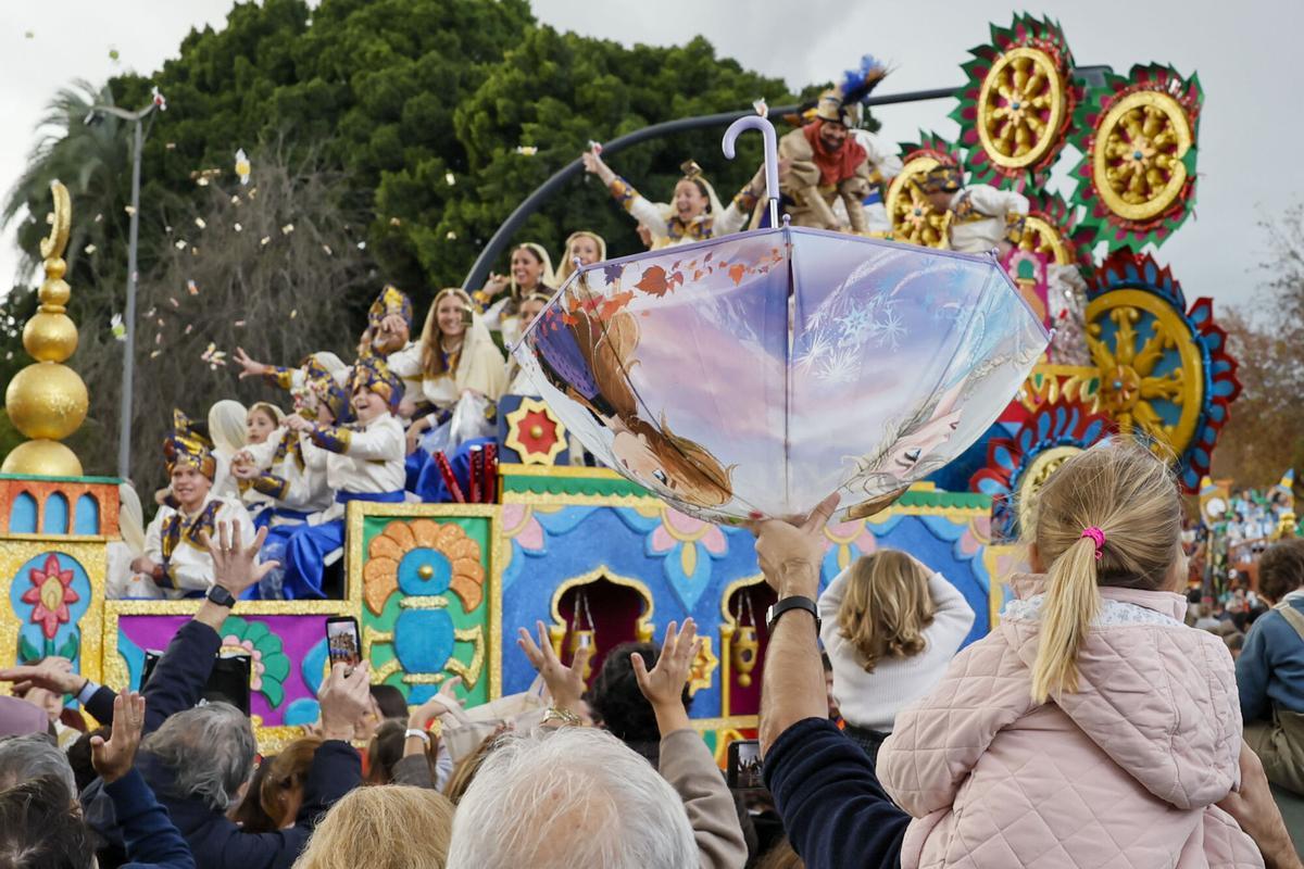 Un momento de la cabalgata con la que los Reyes Magos.