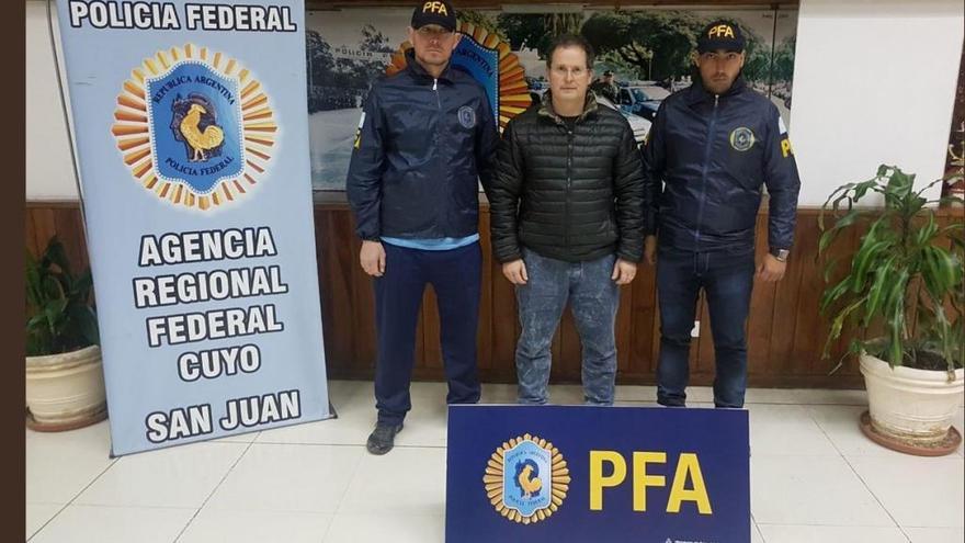 Imagen de la detenciónn facilitada por la Policía Federal Argentina.